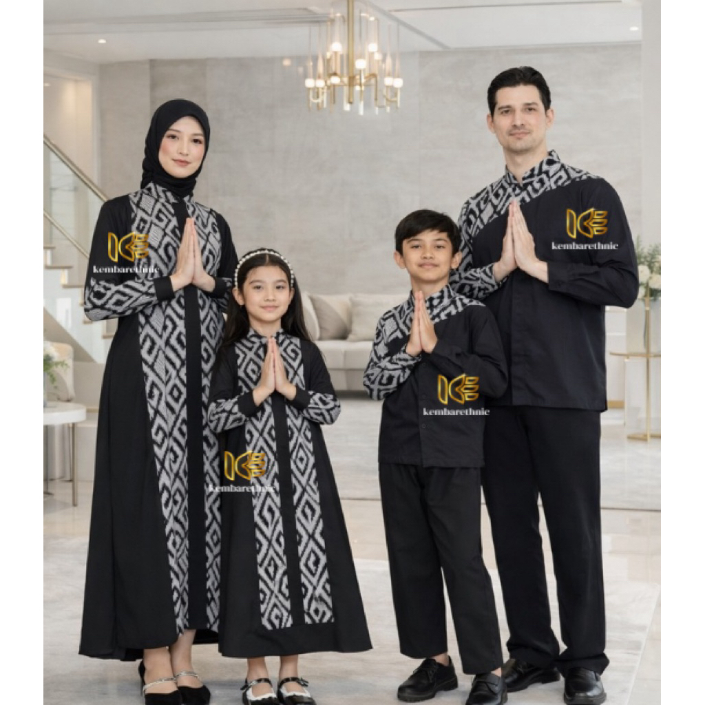 READY STOCK Set couple keluarga, Karina dress kemeja tenun, seragam keluarga, karina dress wanita, s