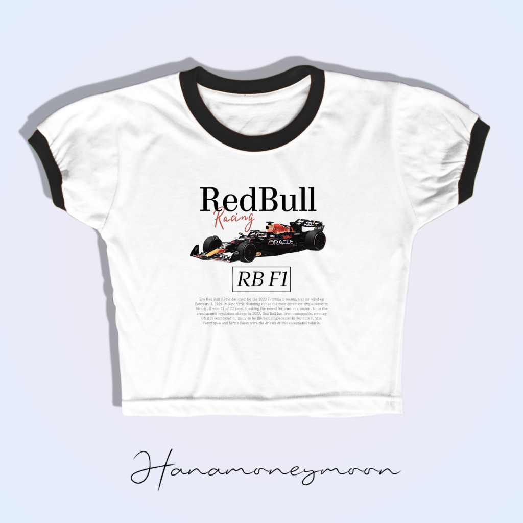 Redbull Racing F1 Baby tee - Baju Crop Top Cewek y2k RB F1 Racing RIb Melar Adem
