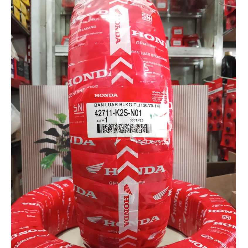 Ban TUBLES Federal Honda ORI 120/70 Ring 14 Ban Belakang Vario 160 2022 - Sekarang Original