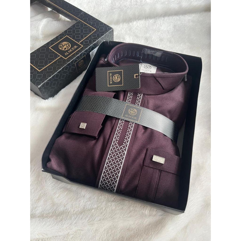 jubah Al noor katun premium manset