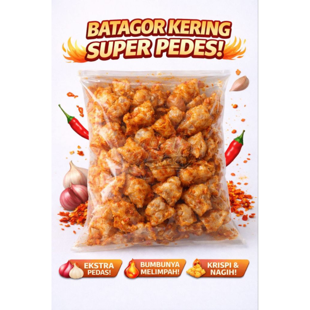 batgor kering pedas / batagor mini / batagor kering mini / siomay mini kering / siomay mini pedas / 