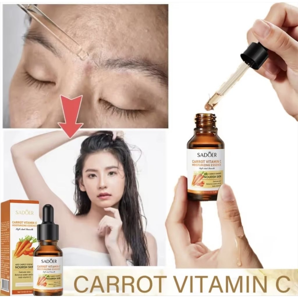 SADOER Serum Wajah Vitamin C Alami, SerumWajah Vitamin C Pencerah Kulit Mengurangi
Bintik Hitam, Ser