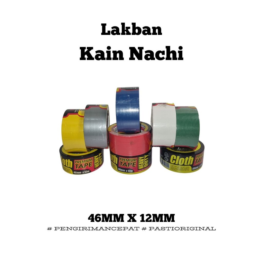 LAKBAN CLOTH NACHI 48MM | LAKBAN KAIN NACHI 2INC | LAKBAN KAIN CLOTH TAPE NACHI | LAKBAN KAIN WARNA 