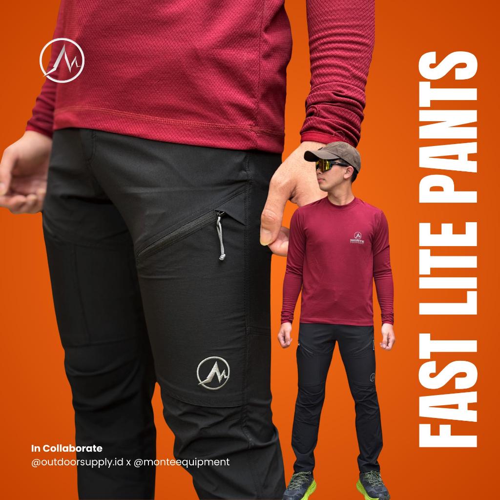 MONTE EQUIPMENT - Celana Gunung Celana Panjang Outdoor Celana Hiking Pria Wanita - FASTLITE PANTS