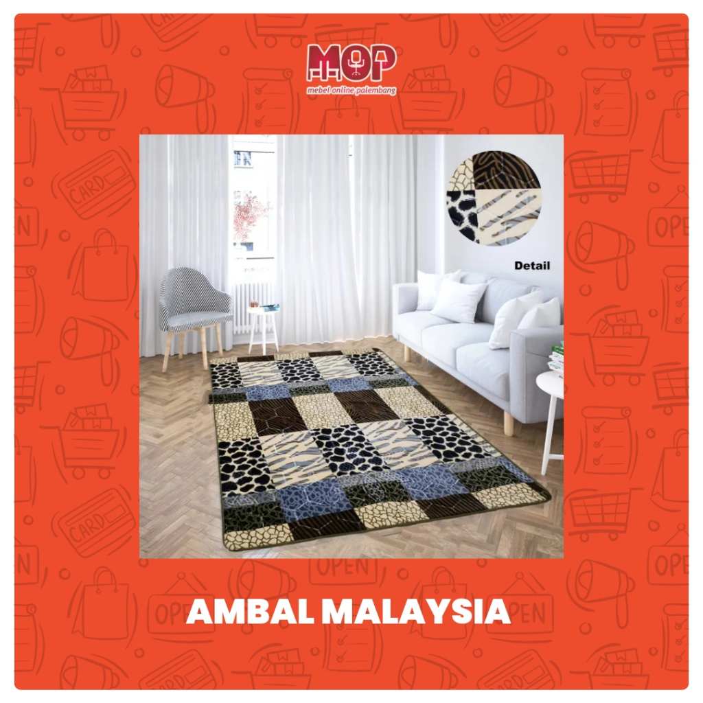 Ambal Malaysia halus/karpet lantai/ambal alas sofa estetik murah