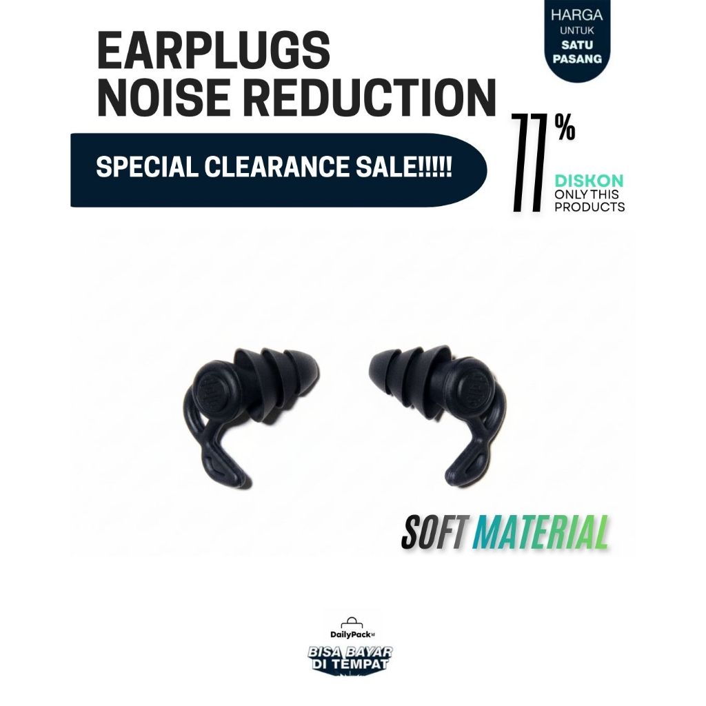 Earplug Penutup Telinga untuk Tidur 3 Layer