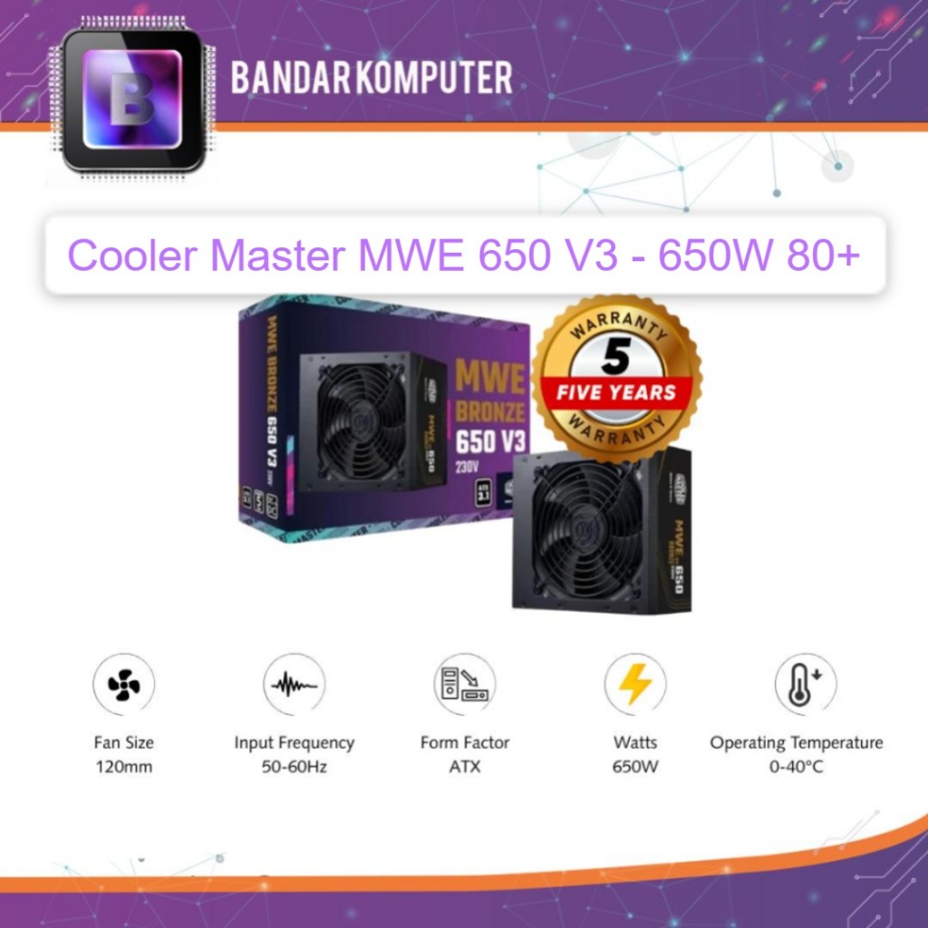 Cooler Master MWE 650 V3 BRONZE - 650W 80+ BRONZE
