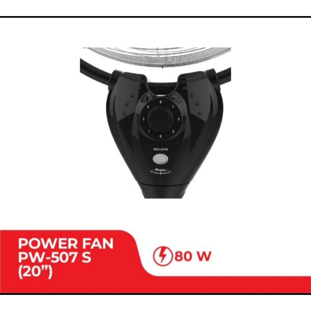 Kipas Angin Berdiri Stand Fan Maspion 20" inch Kipas Angin Power Fan 20"inch PW 507 Maspion