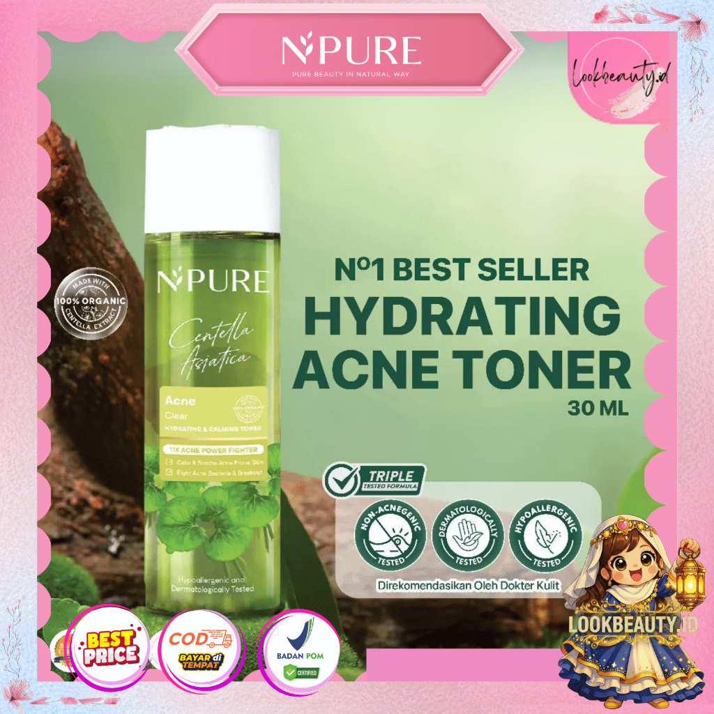 NPURE Face Toner Centella Asiatica (Cica Series)  npure toner kecil toner cica mini 30ml