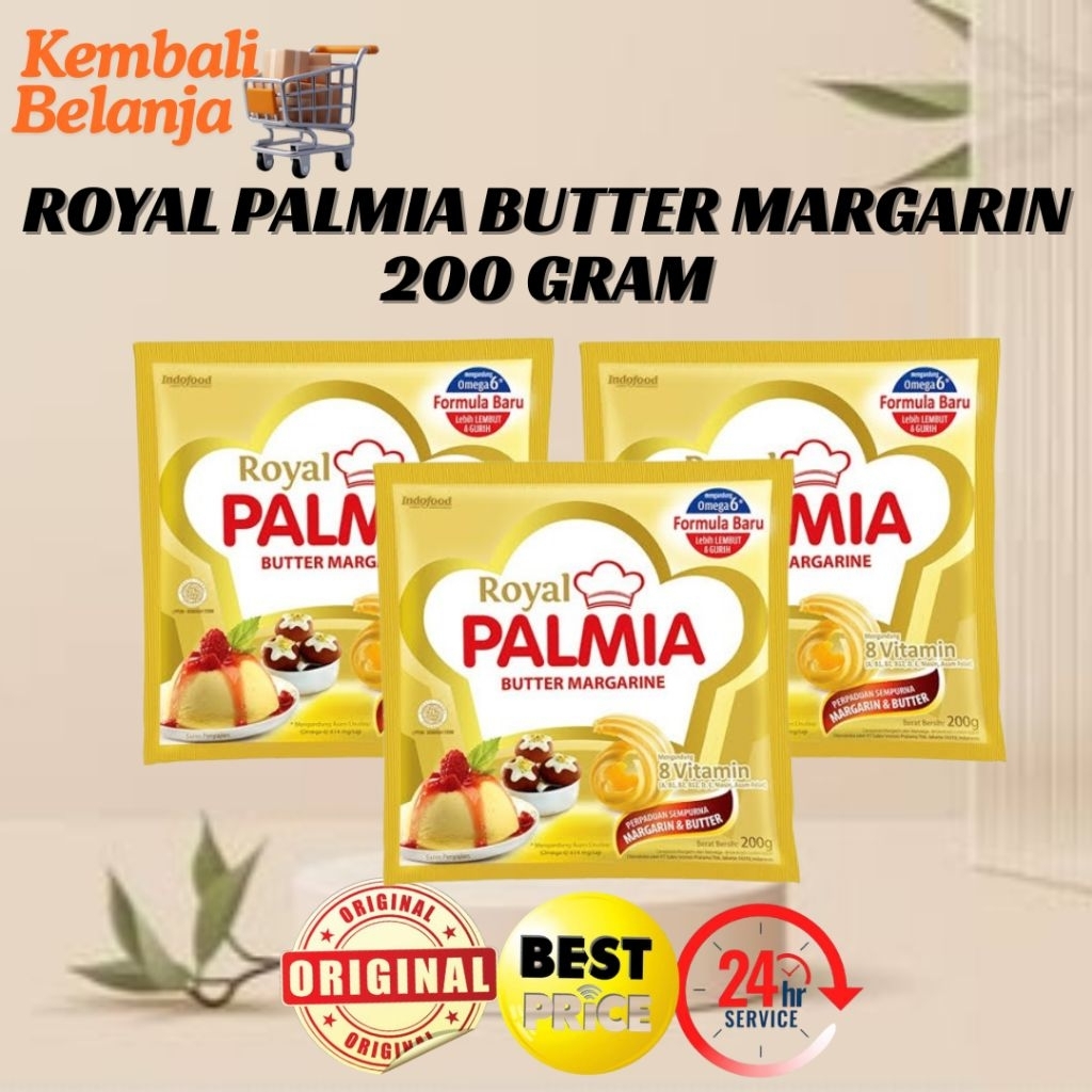 Royal Palmia Butter Margarin 200 Gram/ Royal Palmia Margarin/  Royal Palmia Butter/ Margarin Harum E