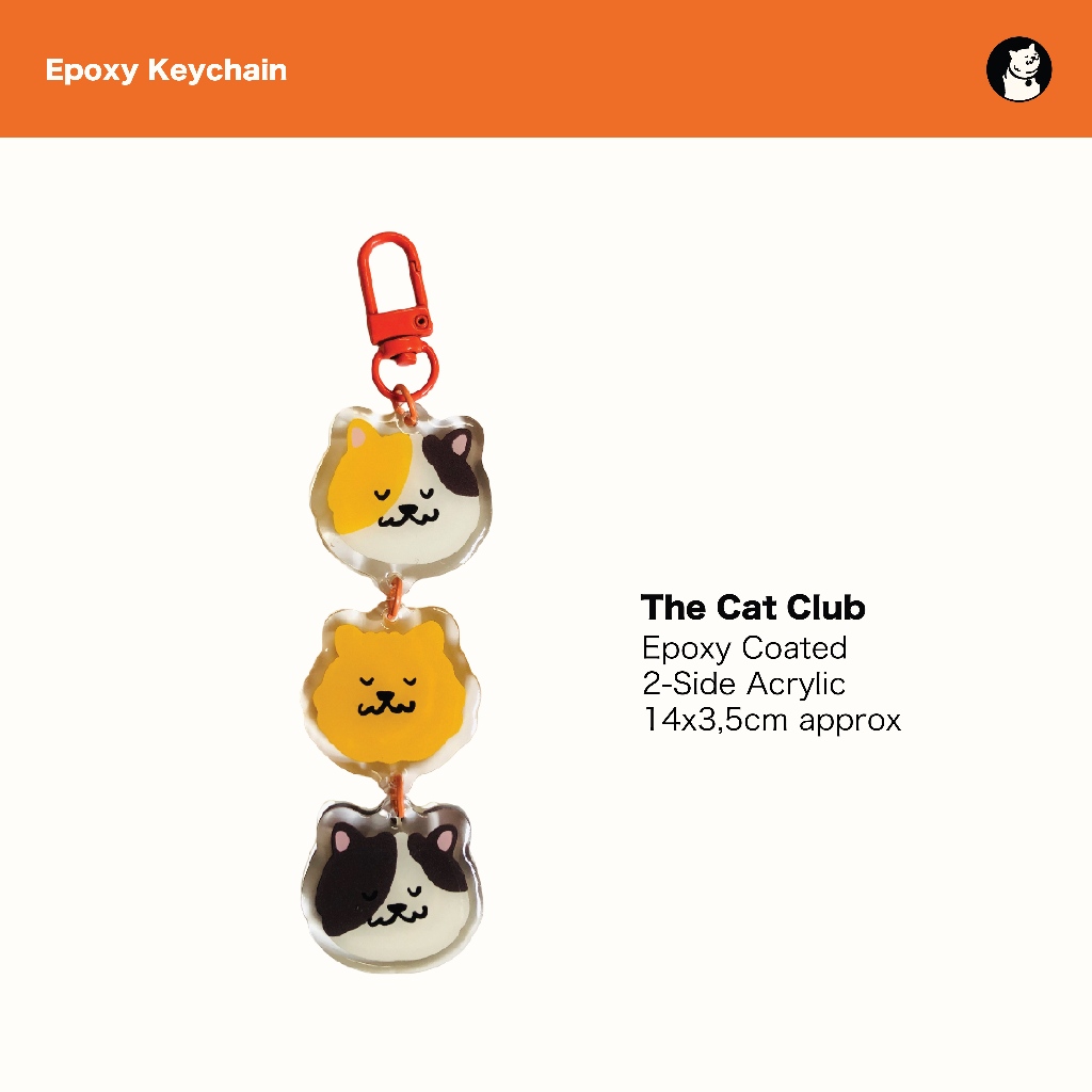 The Cat Club Epoxy Charm / Keychain