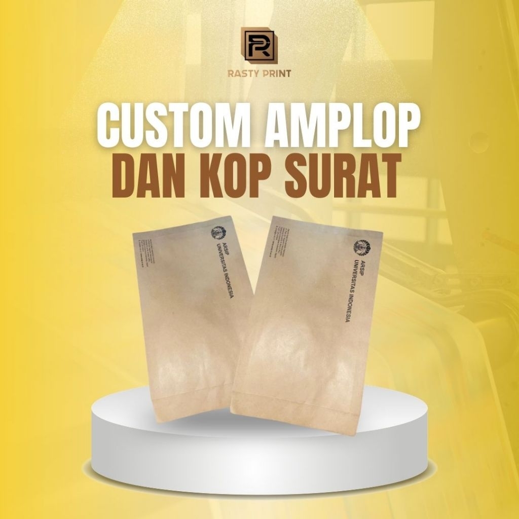 KOP SURAT AMPLOP | AMPLOP COKLAT CUSTOM | AMPLOP COKLAT PERUSAHAAN, KANTOR, INSTANSI
