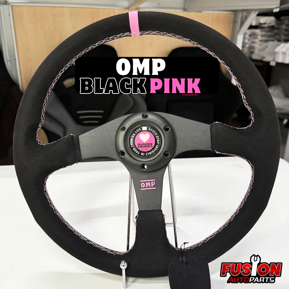 Stir Racing OMP Black Pink Suede 14 Inch Like Original Import