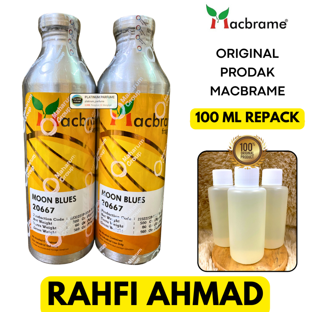 Bibit Parfum RAFFI AHMAD Murni 100 ML Berkualitas MACBRAME Raffi Moon Blues