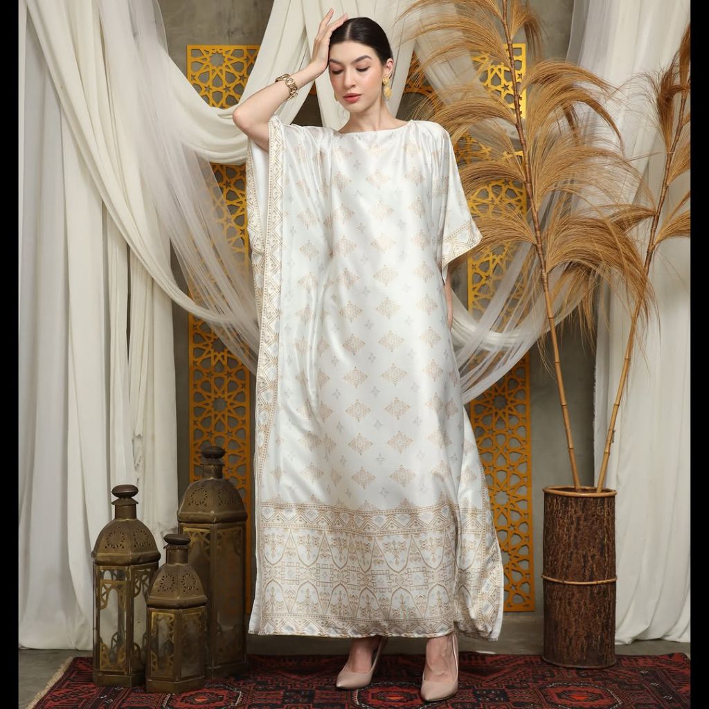 Kaftan Ivory | Kaftan Putih | Kaftan Modern | Kaftan Jumbo | Long Kaftan | Dress Ivory | Dress Putih