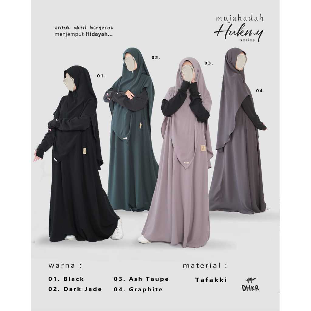 Gamis Remaja Wanita Terbaru Jumbo  Polos Syari Kekinian Dhikr