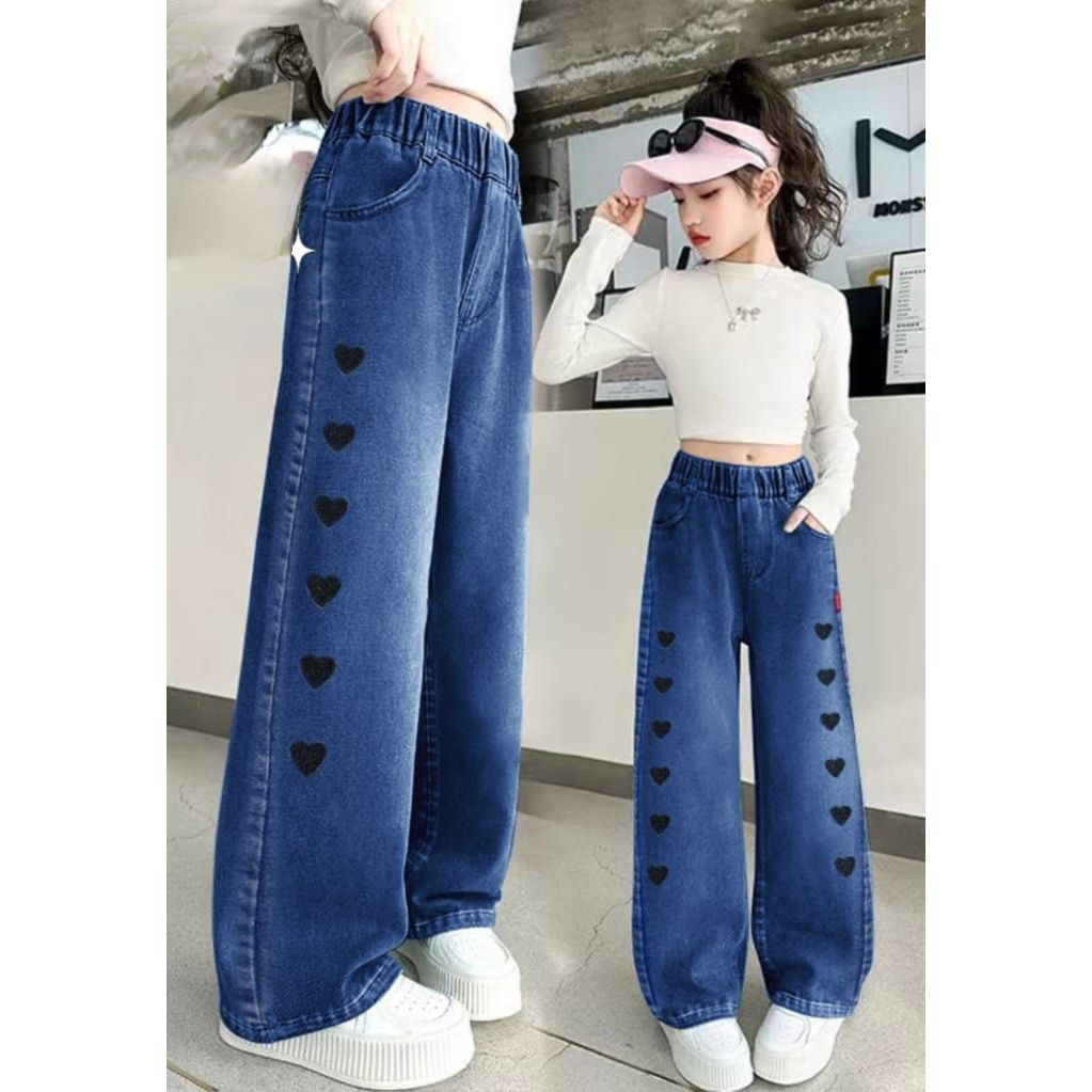 jeans import kulot anak cewek usia 6-12 tahun / celana jeans import kulot anak perempuan / jeans fas