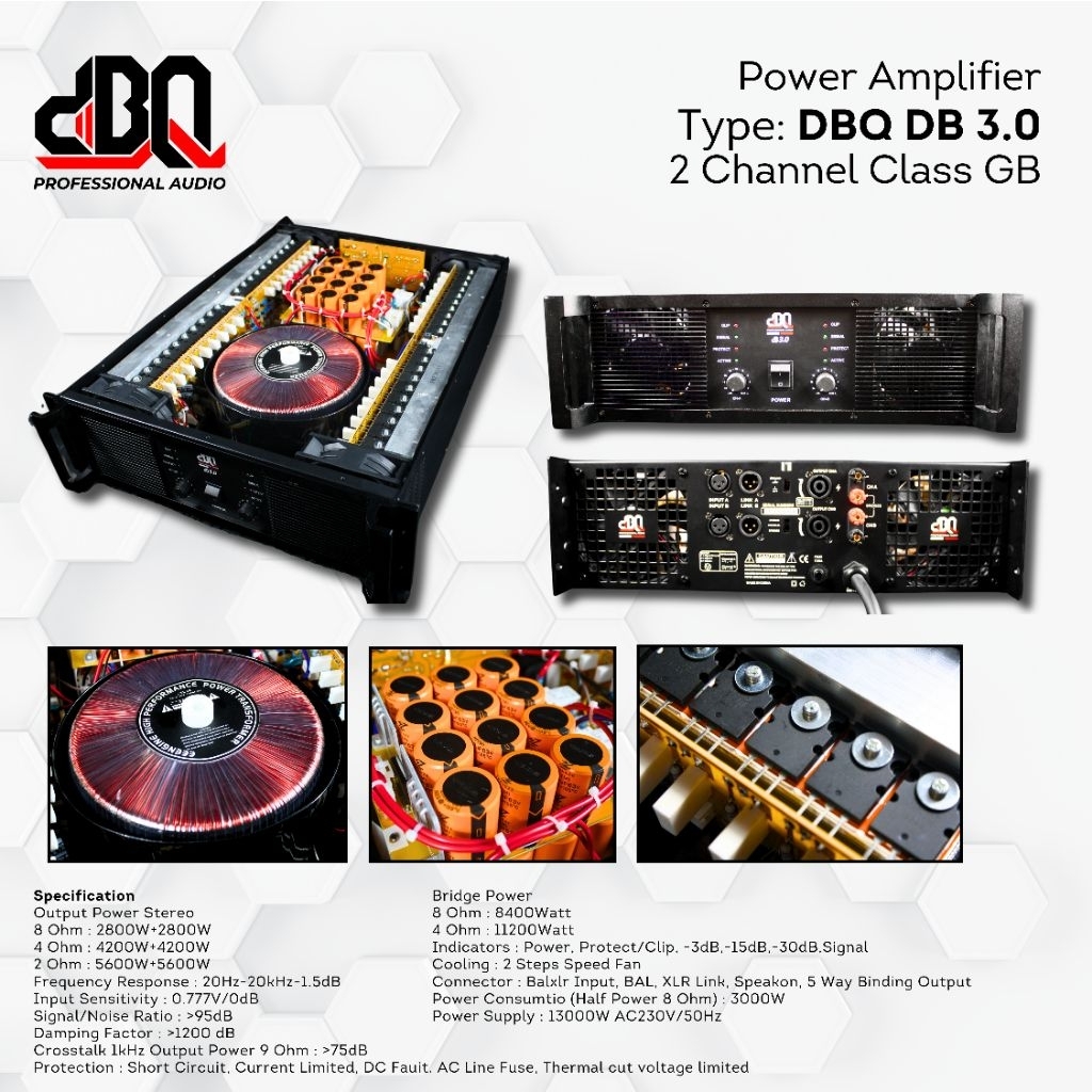 POWER AMPLIFIER dBQ CLASS GB | 3.0