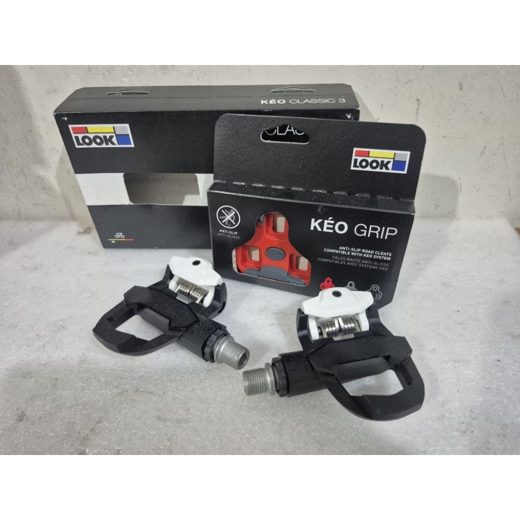 Pedal Cleat Look Keo Classic 3 - Pedal Cleat Sepeda Roadbike minivelo Pedal Keo Look Putih Tapal Mer