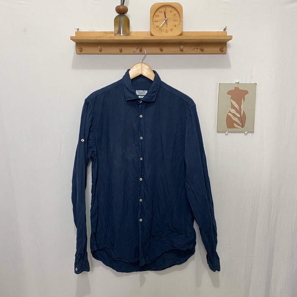 kemeja panjang pria ZARA MAN original size L kondisi bagus