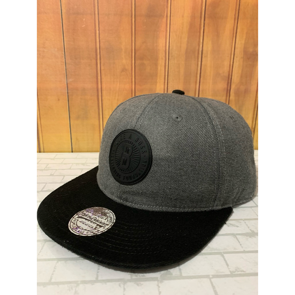 Topi Snapback H&M Original Grey Black Like A Boss Second