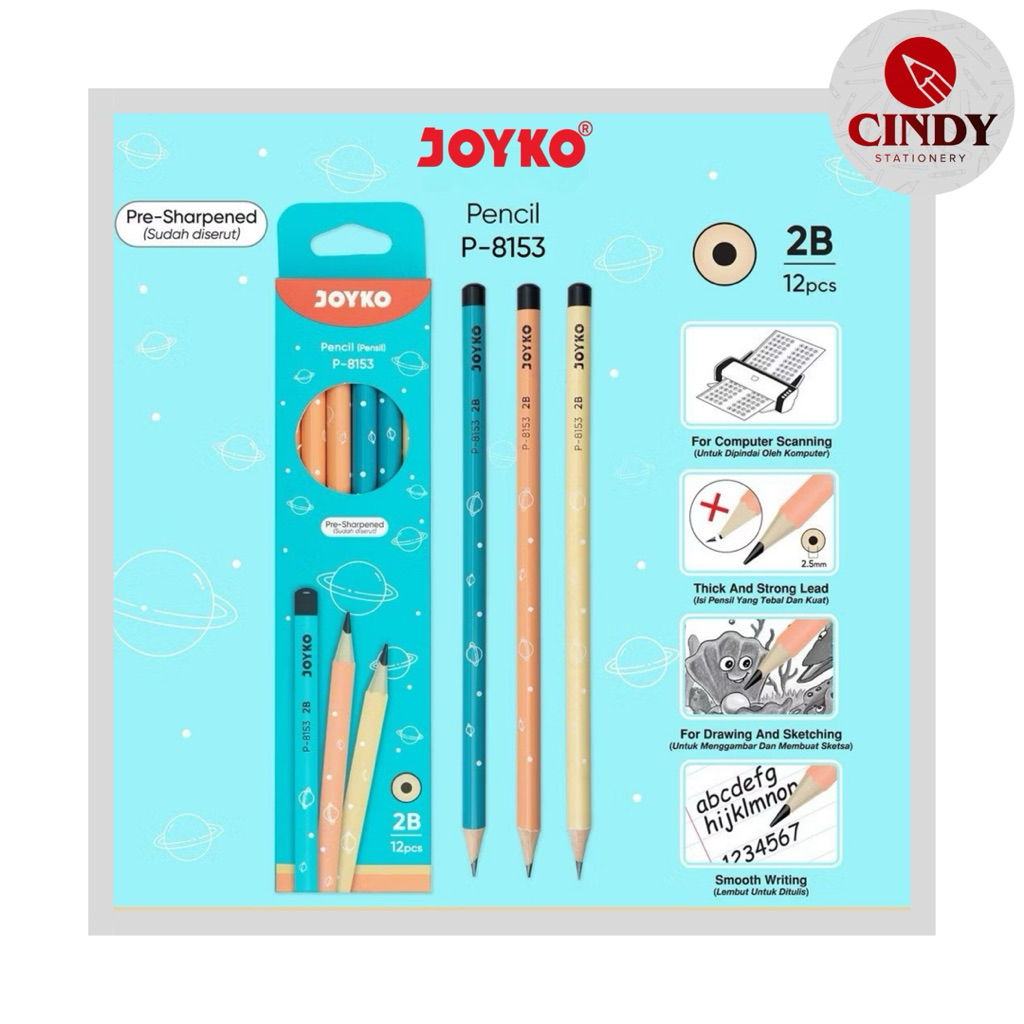 Joyko Pensil P-8153 2B 1 Pack