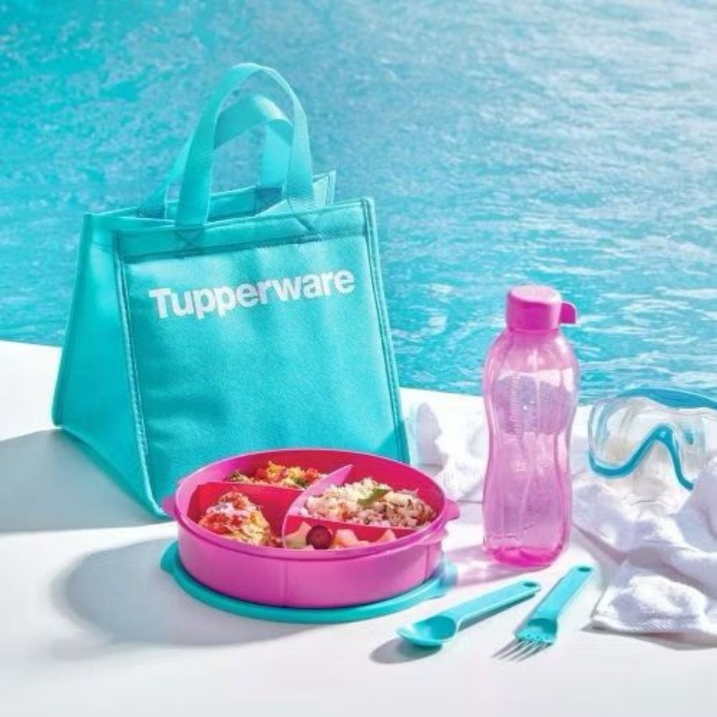 Tupperware Fit to Go Lunch Box Set Pink Tosca