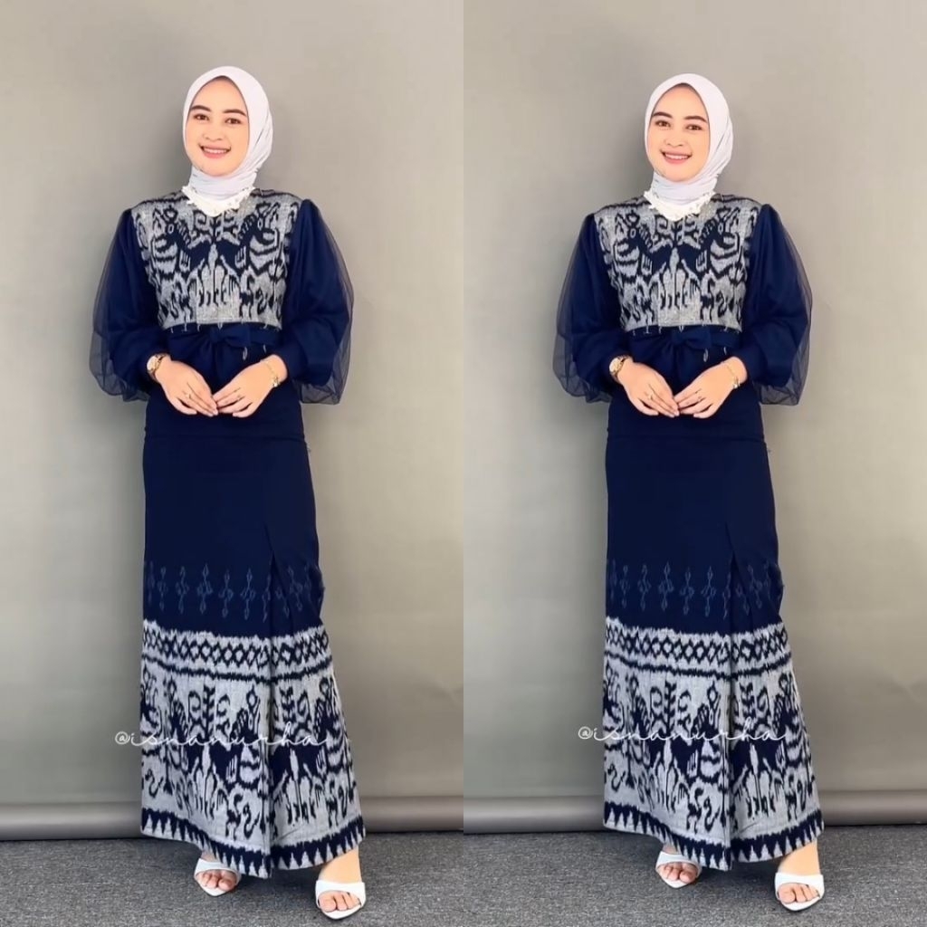 TENUN IKAT - VADMA DRESS TENUN SERIES - BAJU TENUN COUPLE