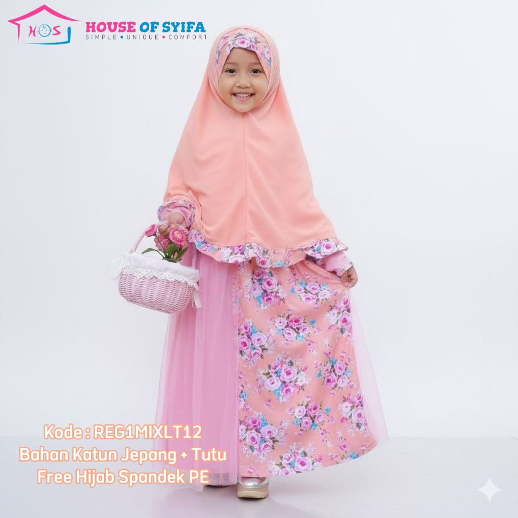 Promo Gamis Anak Perempuan Usia 6-7 Tahun LABELLA Long tutu REG1MIX-LT