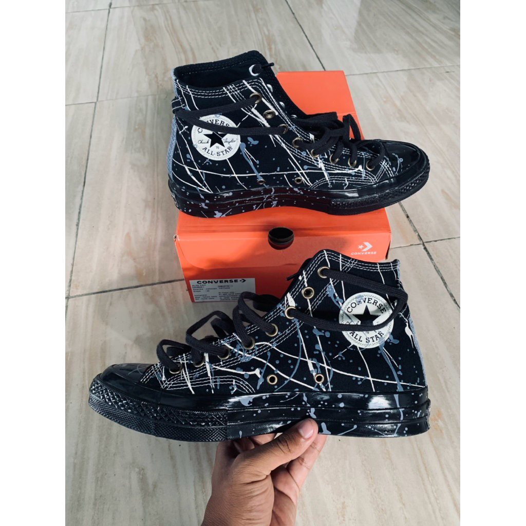Sepatu Converse 70s Hi Splatter Paint Black original