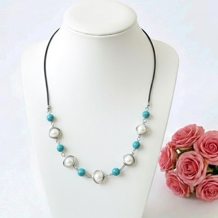 kalung mutiara wanita kalung aksesoris wanita simple mutiara