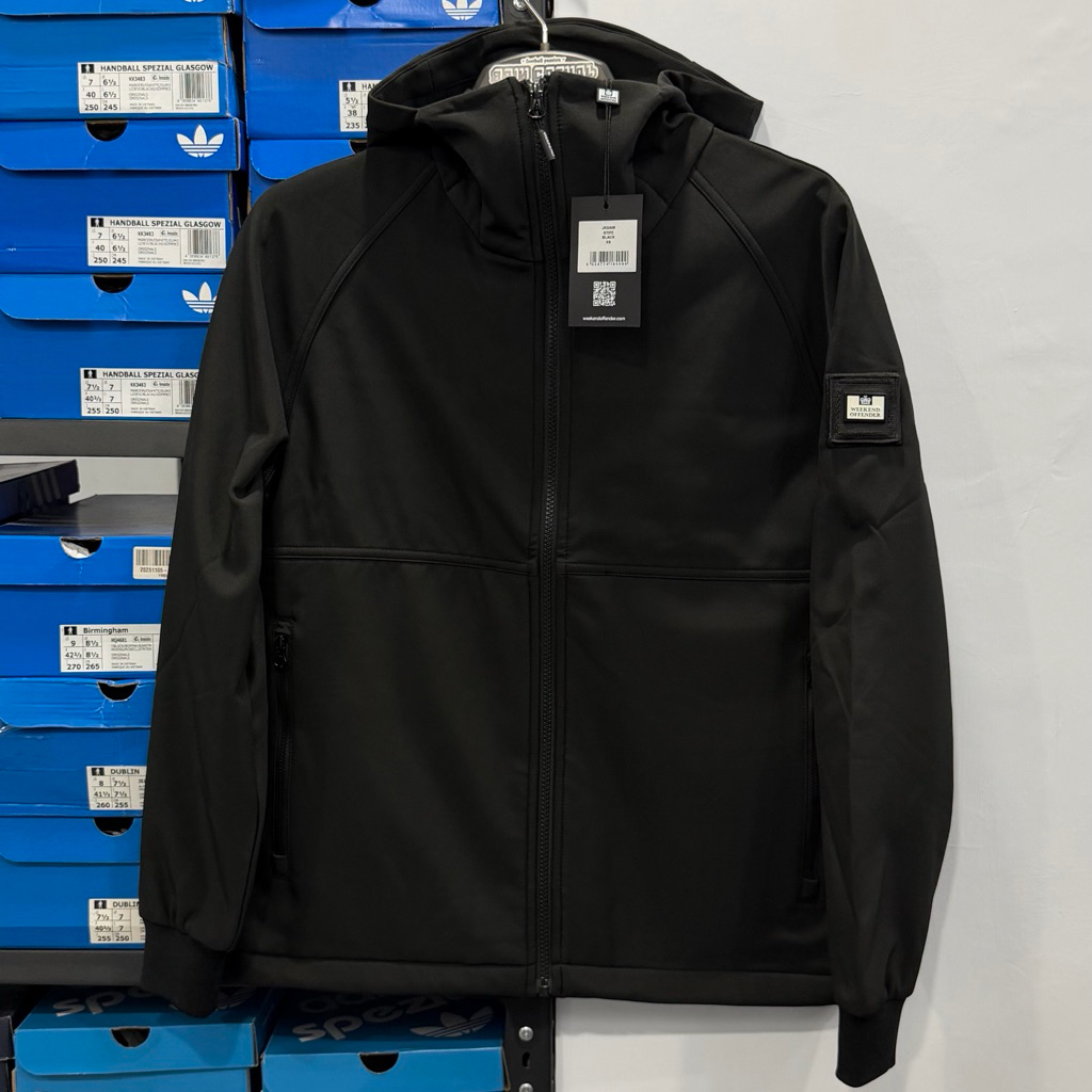 Weekend Offender Stipe Softshell Jacket Black
