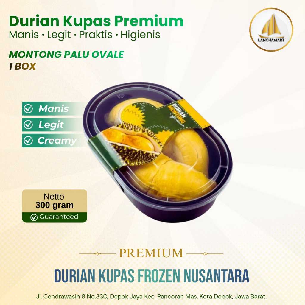 DURIAN MONTONG PALU PARIGI ASLI PREMIUM MANIS LEGIT / KEMASAN 500GRAM DAN 300GRAM