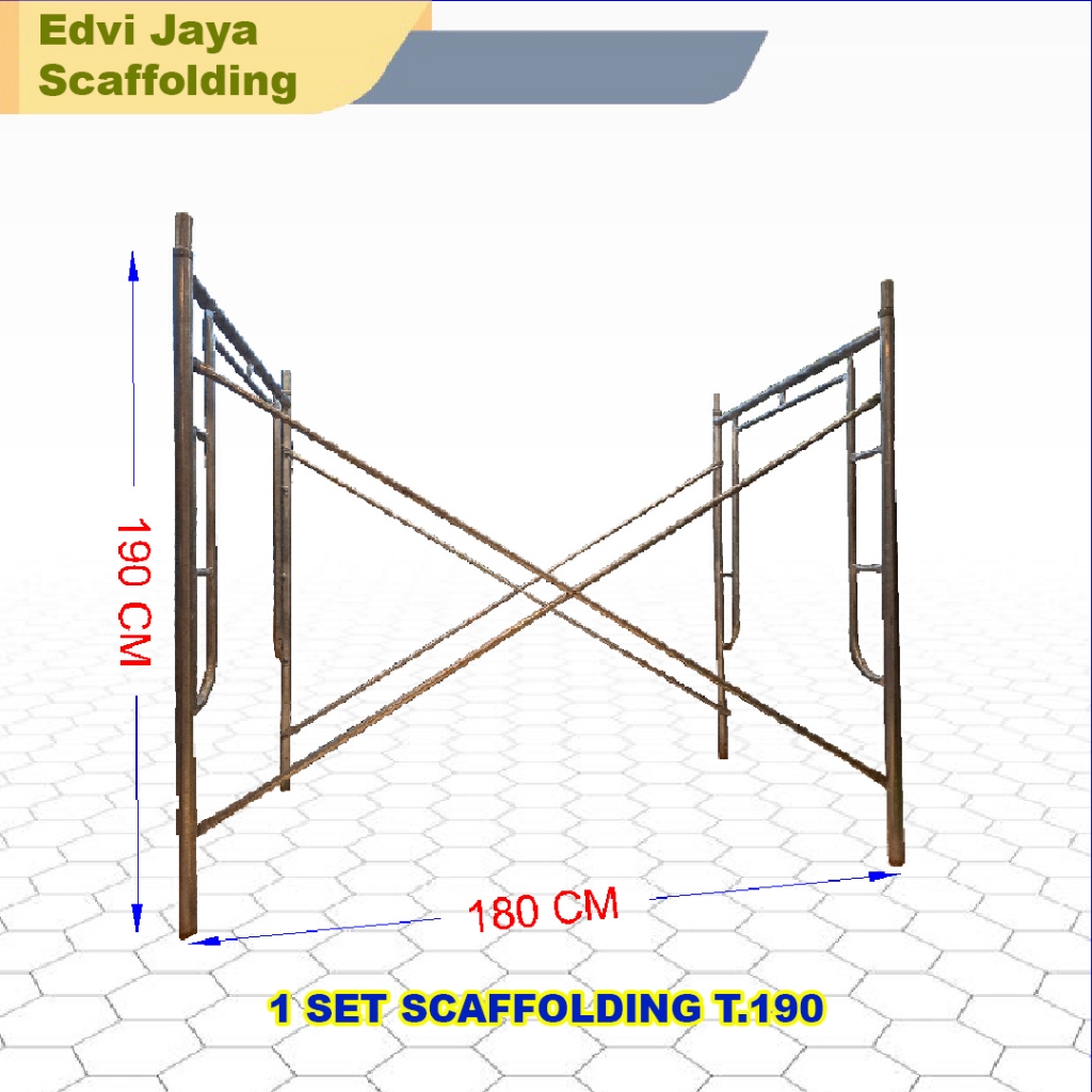 STEGER 1 SET TINGGI 190 - SCAFFOLDING GALVANIS MAIN FRAME 190