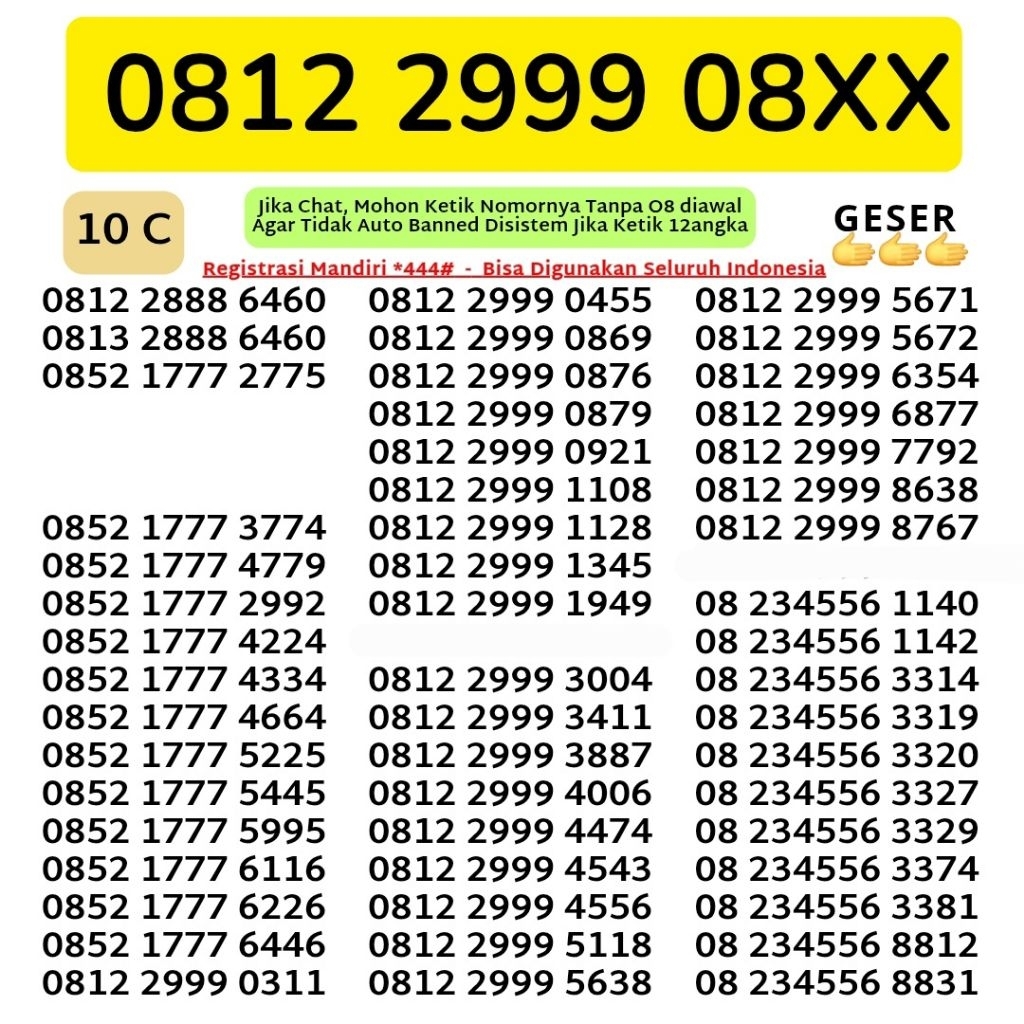 Nomor Cantik Telkomsel Panca Super 2999 Kartu Perdana Telkomsel Tsel Red Telkomsel 5g Telkomsel 10 d