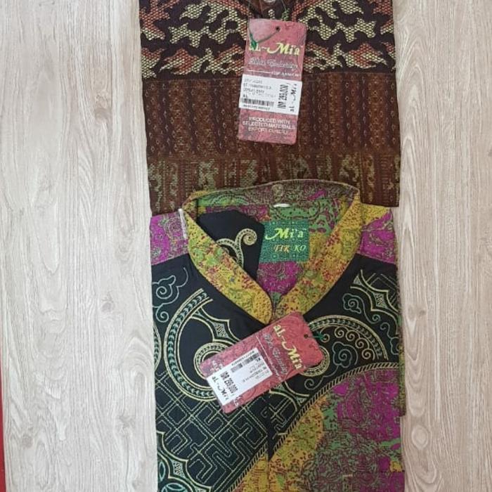 READY Baju muslim batik koko pendek panjang almia al mia al-mia ori obral G00D QU4LITY