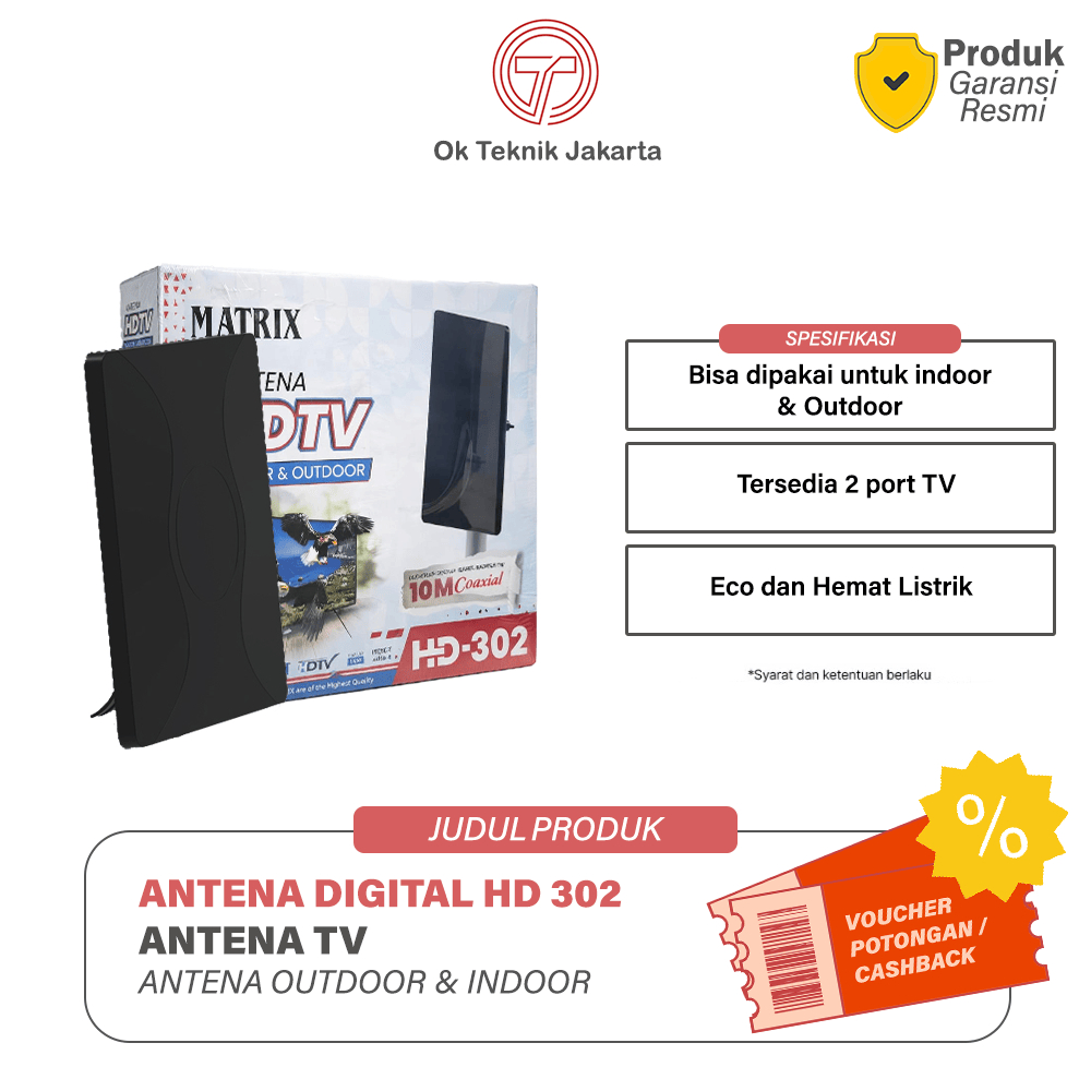 MATRIX -  Antena TV Digital Matrix HD 302 Set Top Box DVB T2
