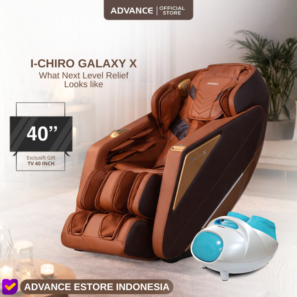 Advance - Kursi Pijat I-Chiro Galaxy X | Sofa Mewah Cerdas Elektrik  | Bundling | Alat Pijat Kaki Re