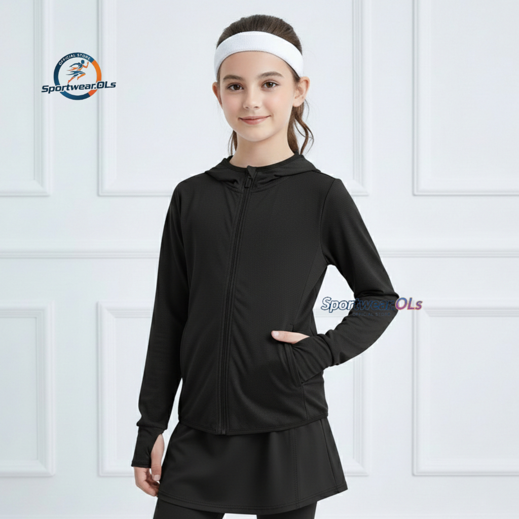 Jaket Olahraga Anak Sekolah / Jaket Training Anak Perempuan Azqiara