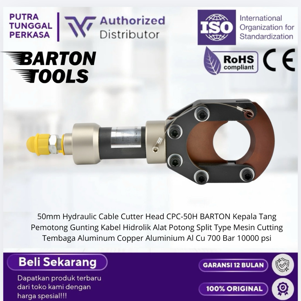 50mm Hydraulic Cable Cutter Head CPC-50H BARTON Kepala Tang Pemotong Gunting Kabel Hidrolik Alat Pot
