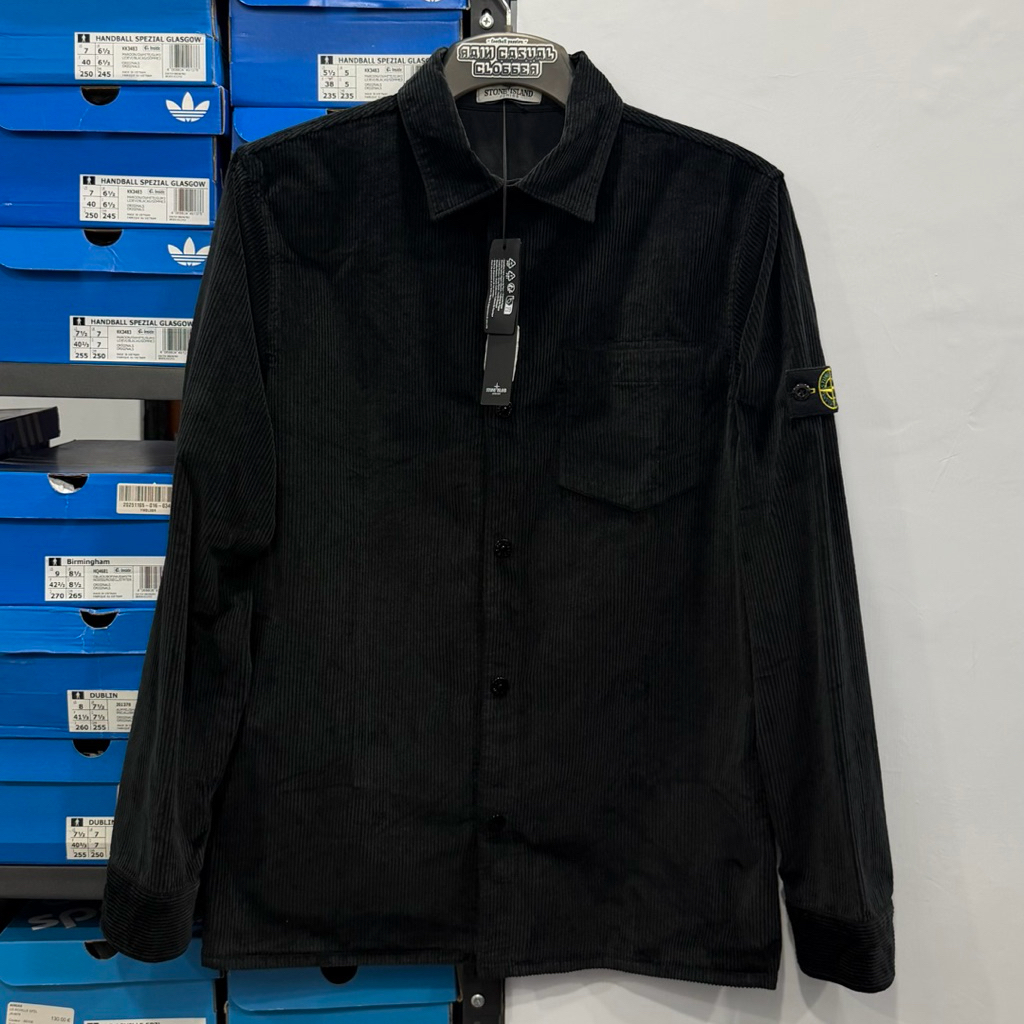 Stone island Junior Corduroy Pocket Overshirt Black