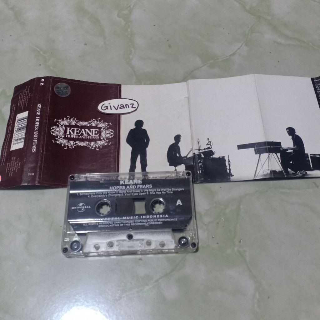 kaset pita KEANE - Hopes and fears