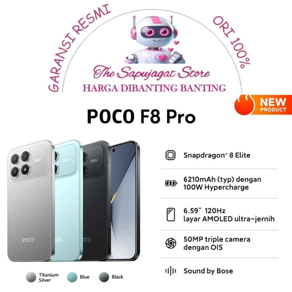 Xioami Poco F8 Pro 12/512 New Garansi Resmi Promo Bandung