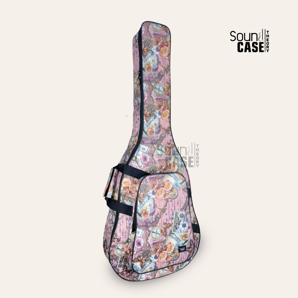 SOUNDCASE THEORY - Softcase Gitar Akustik Jumbo Kompas Pink