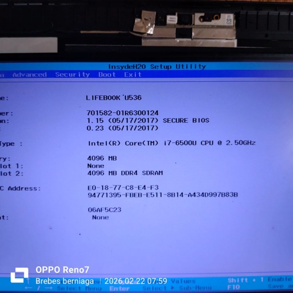 motherboard normal laptop Fujitsu lifebook u536 core i7-5600u baca deskripsi dulu