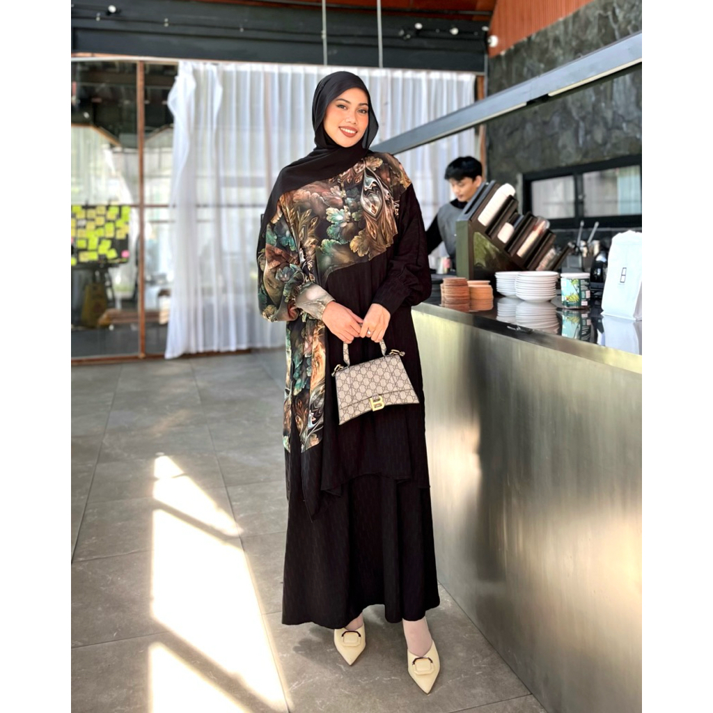 Maryam Set Rok Kaftan Setelan Rok Kaftan Premium