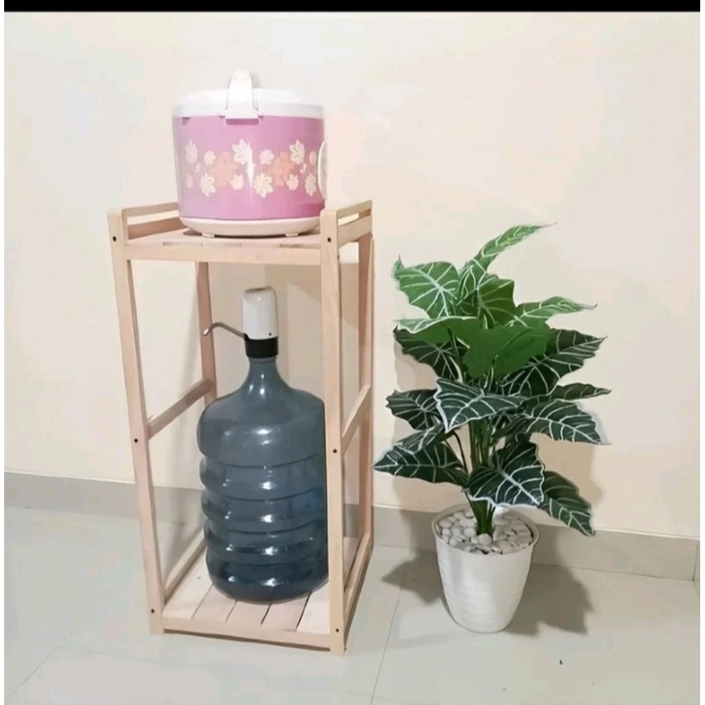 Rak Meja Dispenser Galon dan Rice Cooker Serbaguna 2 susun