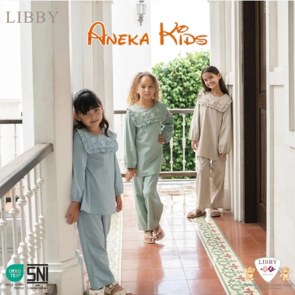 Libby Naura Set -  Libby Setelan Gamis Anak Perempuan / Libby Raya Collection