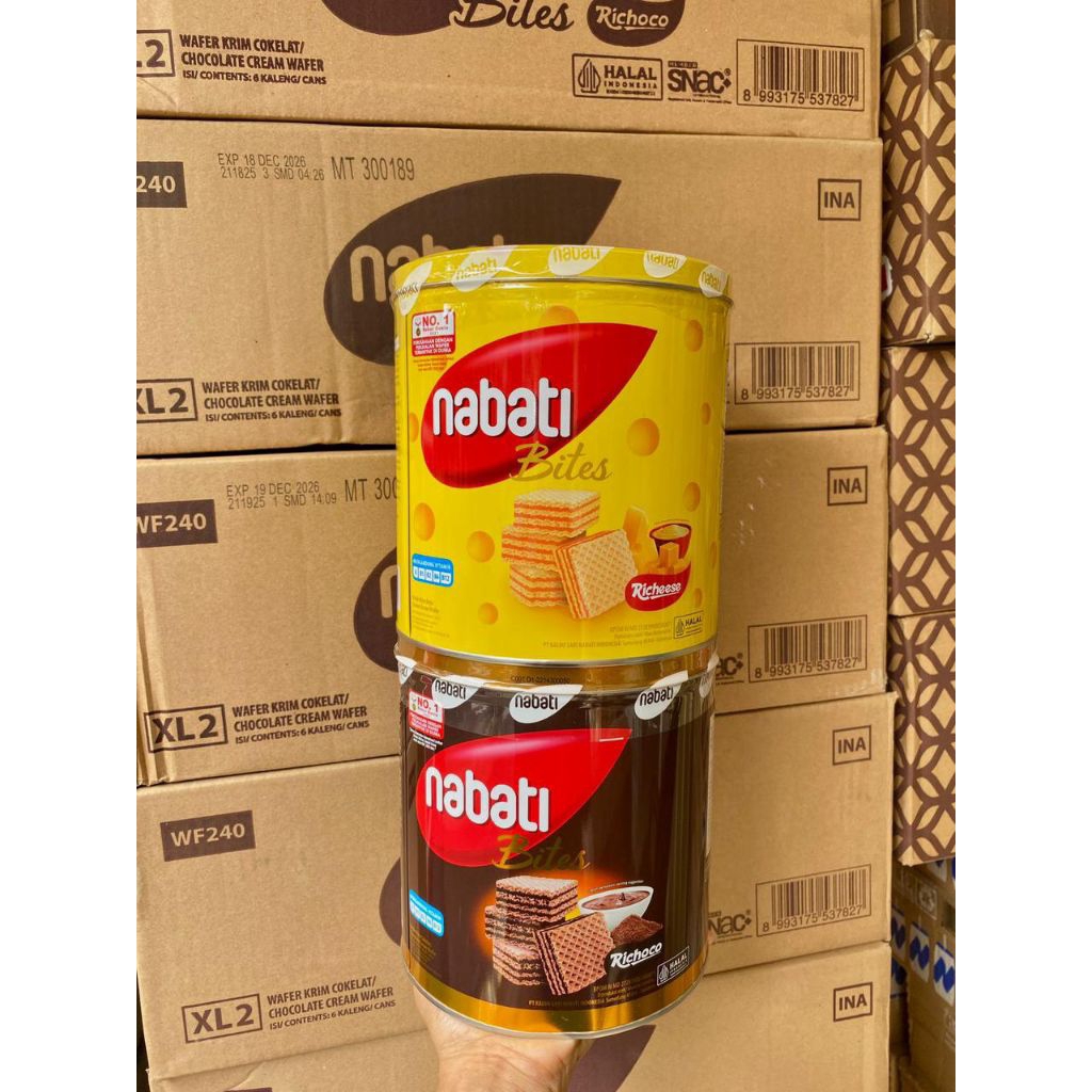 GROSIR 1 DUS ISI 6 KALENG WAFER NABATI 240g - WAFER NABATI - SNACK LEBARAN - PARCEL
