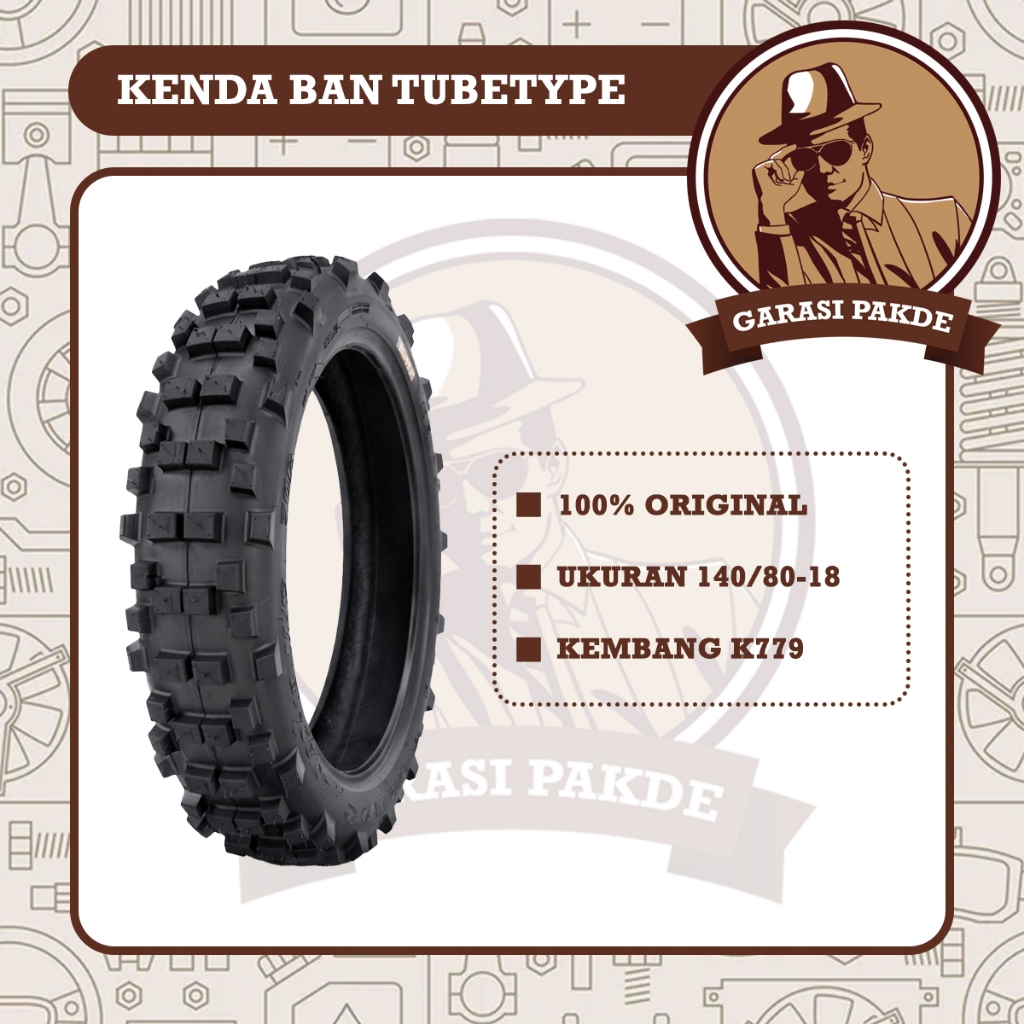 Kenda Ban Tubetype Nontubles K779 Enduro 140/80 Ring 18 - Ban Motor CRF WR155 KTM Motocross Original